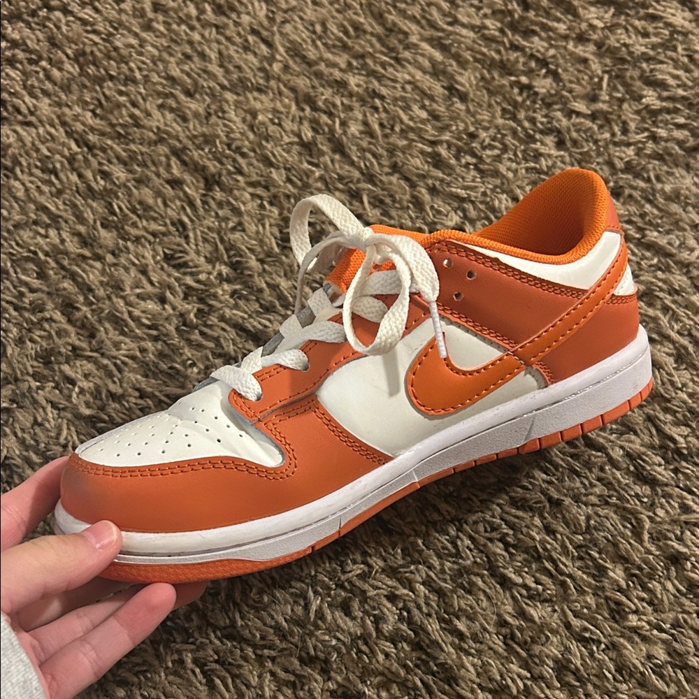 Nike Kids Orange and White Sneakers